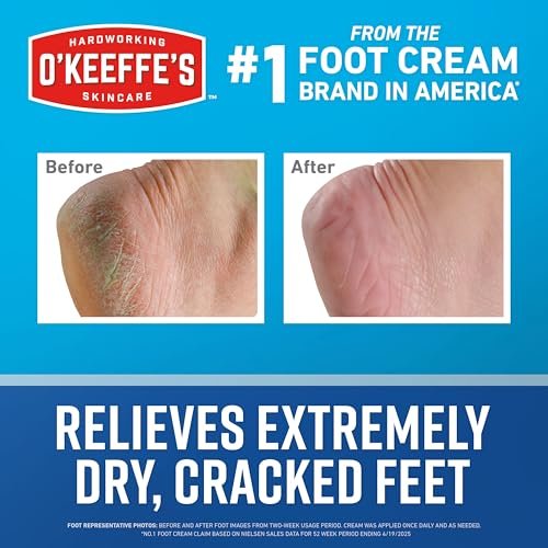 O'Keeffe's for Healthy Feet Foot Cream - 3 oz Travel Size Tube - Intense Moisture for Dry, Cracked Feet - görsel 4