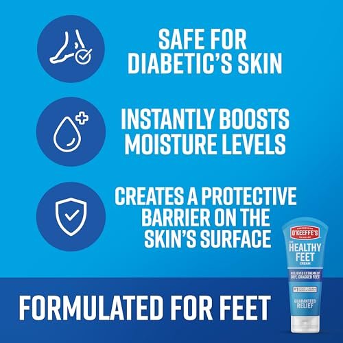 O'Keeffe's for Healthy Feet Foot Cream - 3 oz Travel Size Tube - Intense Moisture for Dry, Cracked Feet - görsel 6