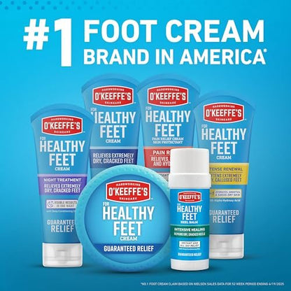 O'Keeffe's for Healthy Feet Foot Cream - 3 oz Travel Size Tube - Intense Moisture for Dry, Cracked Feet