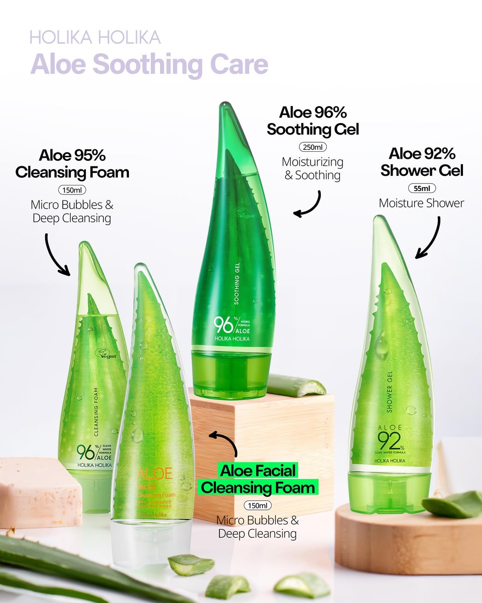 HOLIKA HOLIKA Aloe Facial Cleansing Foam – Gentle Hydrating Face Wash for All Skin Types (5.07 fl oz) - görsel 13