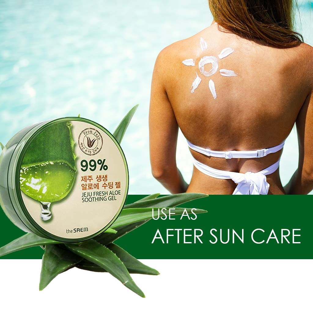 THESAEM Jeju Fresh Aloe Soothing Gel - 99% Pure Aloe Vera Leaf Juice, 10.1 fl. oz. - Multi-Purpose Moisturizing Gel for Face, Body & Hair - görsel 9