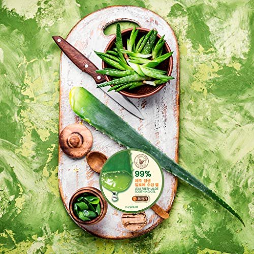 THESAEM Jeju Fresh Aloe Soothing Gel - 99% Pure Aloe Vera Leaf Juice, 10.1 fl. oz. - Multi-Purpose Moisturizing Gel for Face, Body & Hair - görsel 6