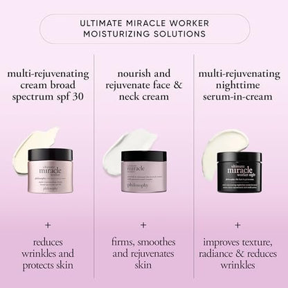 Philosophy Ultimate Miracle Worker Multi-Rejuvenating Face Moisturizer Cream + SPF 30 - Encapsulated Retinol for Firmer, Youthful Looking & Radiant Skin - 2 fl oz Avelisse