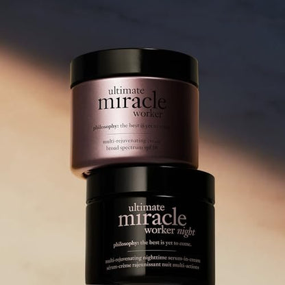philosophy ultimate miracle worker multi-rejuvenating nighttime serum-in-cream face moisturizer with retinol - targets all major signs of aging including fine lines & wrinkles - 2 fl oz Avelisse