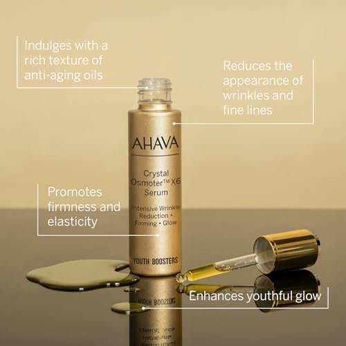 AHAVA Crystal Osmoter X6 Serum - Revolutionary Youth Booster, Intense Wrinkle Reduction, Dead Sea Osmoter & Jojoba Oil, 1 Fl Oz Avelisse