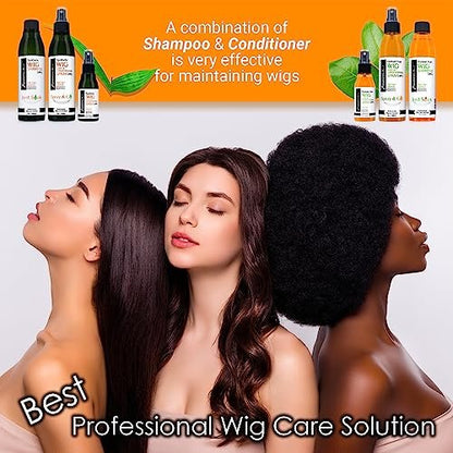 Awesome Human Hair Wig Shampoo - pH5 Wig Care Solution, Adds Body & Volume, Promotes Silkiness and Shine, Detangle & Easy Combing, 7 fl oz Avelisse