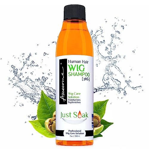 Awesome Human Hair Wig Shampoo - pH5 Wig Care Solution, Adds Body & Volume, Promotes Silkiness and Shine, Detangle & Easy Combing, 7 fl oz Avelisse
