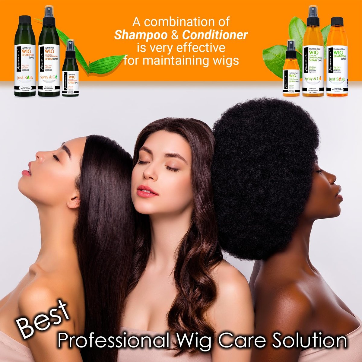 Awesome Human Hair Wig Shampoo - pH5 Wig Care Solution, Adds Body & Volume, Promotes Silkiness and Shine, Detangle & Easy Combing, 7 fl oz Avelisse