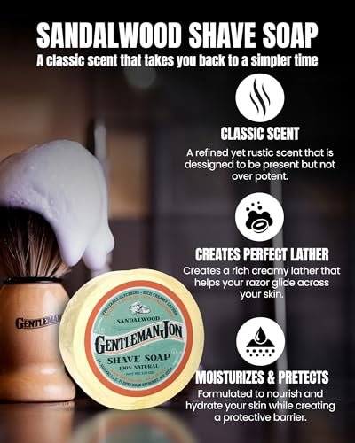 Gentleman Jon Safety Razor Shaving Kit - 6 Piece Wet Shave Set with Vintage Razor, Badger Brush, Alum Block, Shave Soap, Stainless Bowl & Double Edge Blades Avelisse