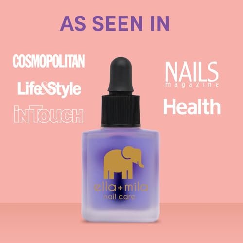 ella+mila Premium Cuticle Oil for Nail Growth - Fingernail Care Treatment with Lavender & Vitamin E - Strengthening Nail Oil for Damaged Fingernails - Natural Cuticle Moisturizer (0.45 fl oz) - görsel 4
