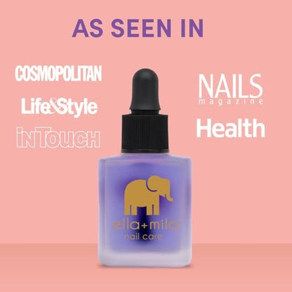 ella+mila Premium Cuticle Oil for Nail Growth - Fingernail Care Treatment with Lavender & Vitamin E - Strengthening Nail Oil for Damaged Fingernails - Natural Cuticle Moisturizer (0.45 fl oz)