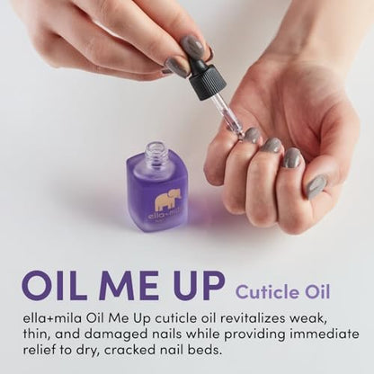 ella+mila Premium Cuticle Oil for Nail Growth - Fingernail Care Treatment with Lavender & Vitamin E - Strengthening Nail Oil for Damaged Fingernails - Natural Cuticle Moisturizer (0.45 fl oz)