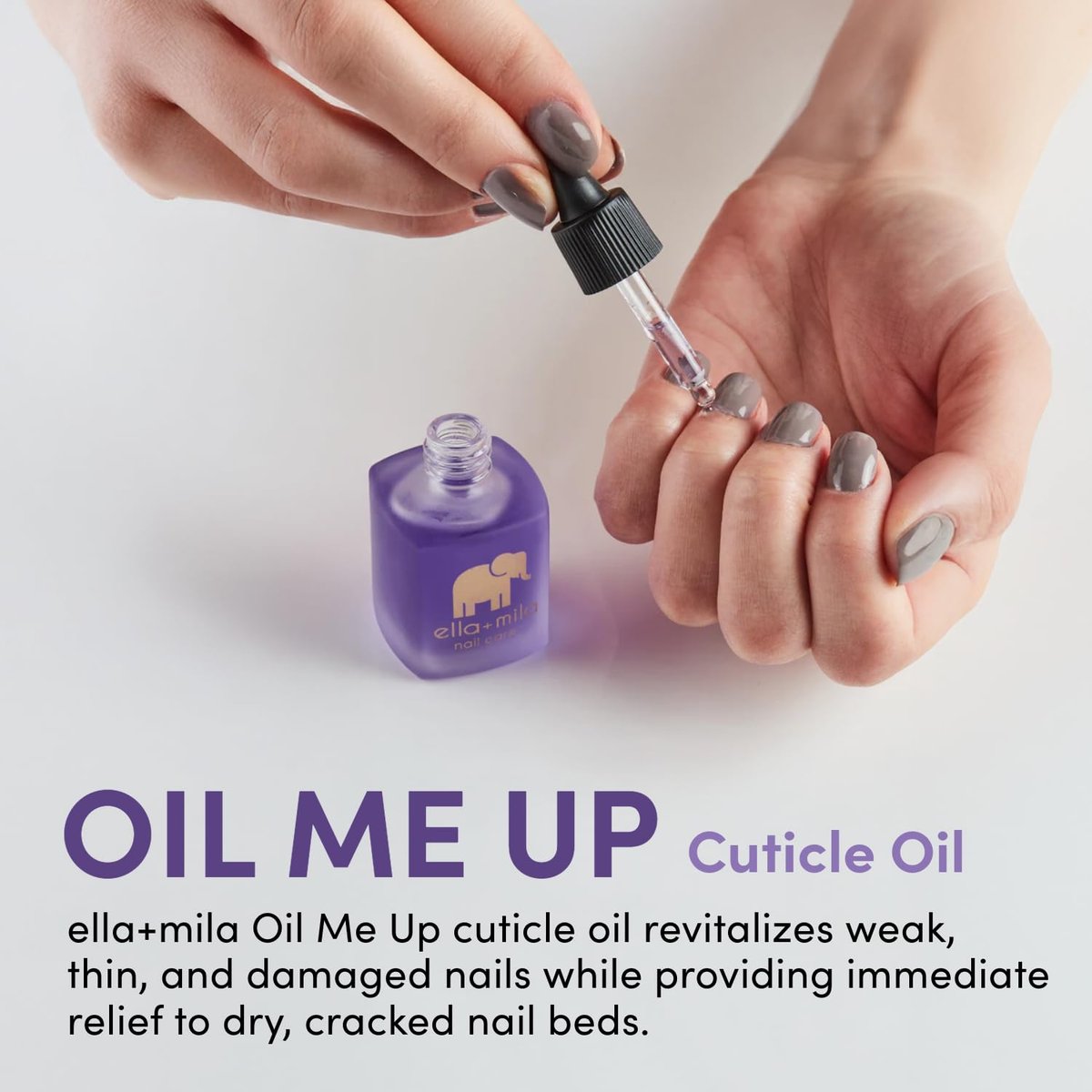 ella+mila Premium Cuticle Oil for Nail Growth - Fingernail Care Treatment with Lavender & Vitamin E - Strengthening Nail Oil for Damaged Fingernails - Natural Cuticle Moisturizer (0.45 fl oz) - görsel 7