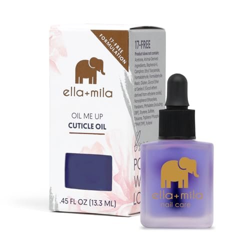 ella+mila Premium Cuticle Oil for Nail Growth - Fingernail Care Treatment with Lavender & Vitamin E - Strengthening Nail Oil for Damaged Fingernails - Natural Cuticle Moisturizer (0.45 fl oz) - görsel 2