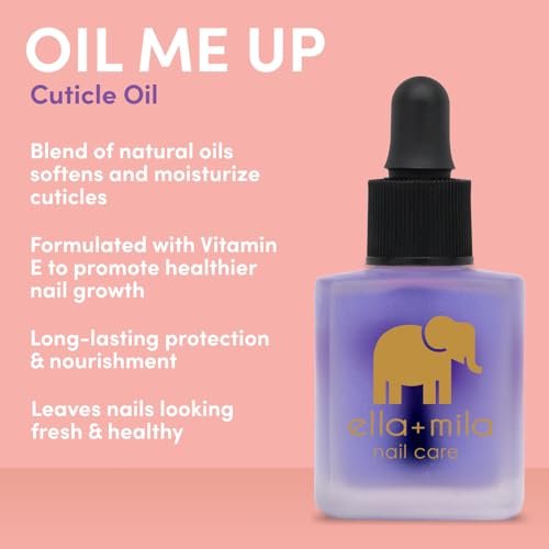 ella+mila Premium Cuticle Oil for Nail Growth - Fingernail Care Treatment with Lavender & Vitamin E - Strengthening Nail Oil for Damaged Fingernails - Natural Cuticle Moisturizer (0.45 fl oz) - görsel 12