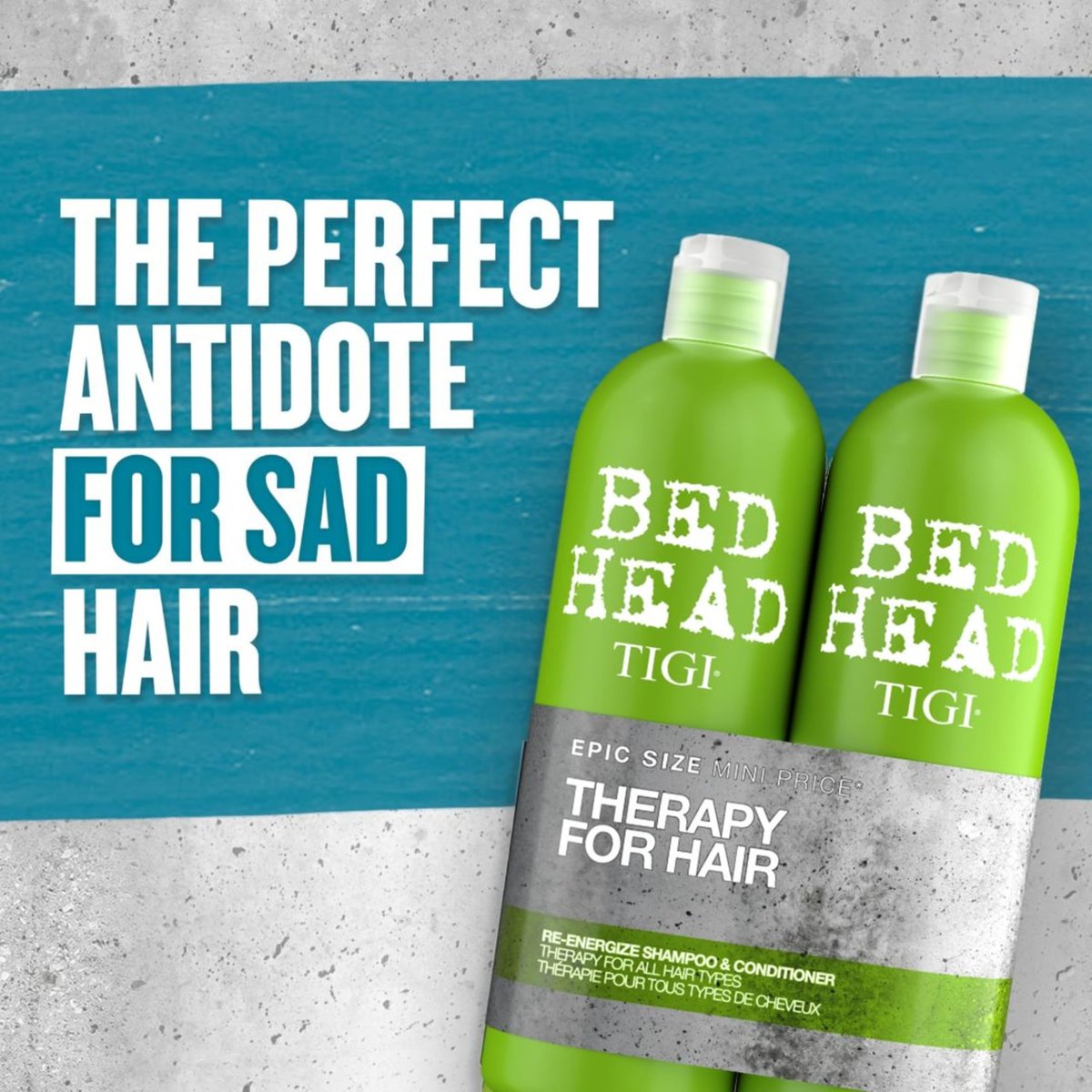 TIGI Bed Head Urban Antidotes Re-Energize Shampoo, 25.36 oz (Pack of 2) Avelisse