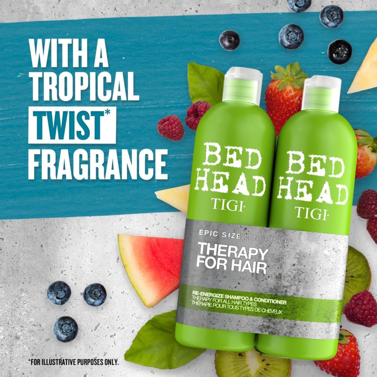 TIGI Bed Head Urban Antidotes Re-Energize Shampoo, 25.36 oz (Pack of 2) Avelisse