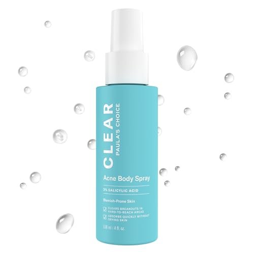 Paula's Choice CLEAR Exfoliating Back & Body Acne Spray with 2% BHA Salicylic Acid, 4 Fl Oz Avelisse