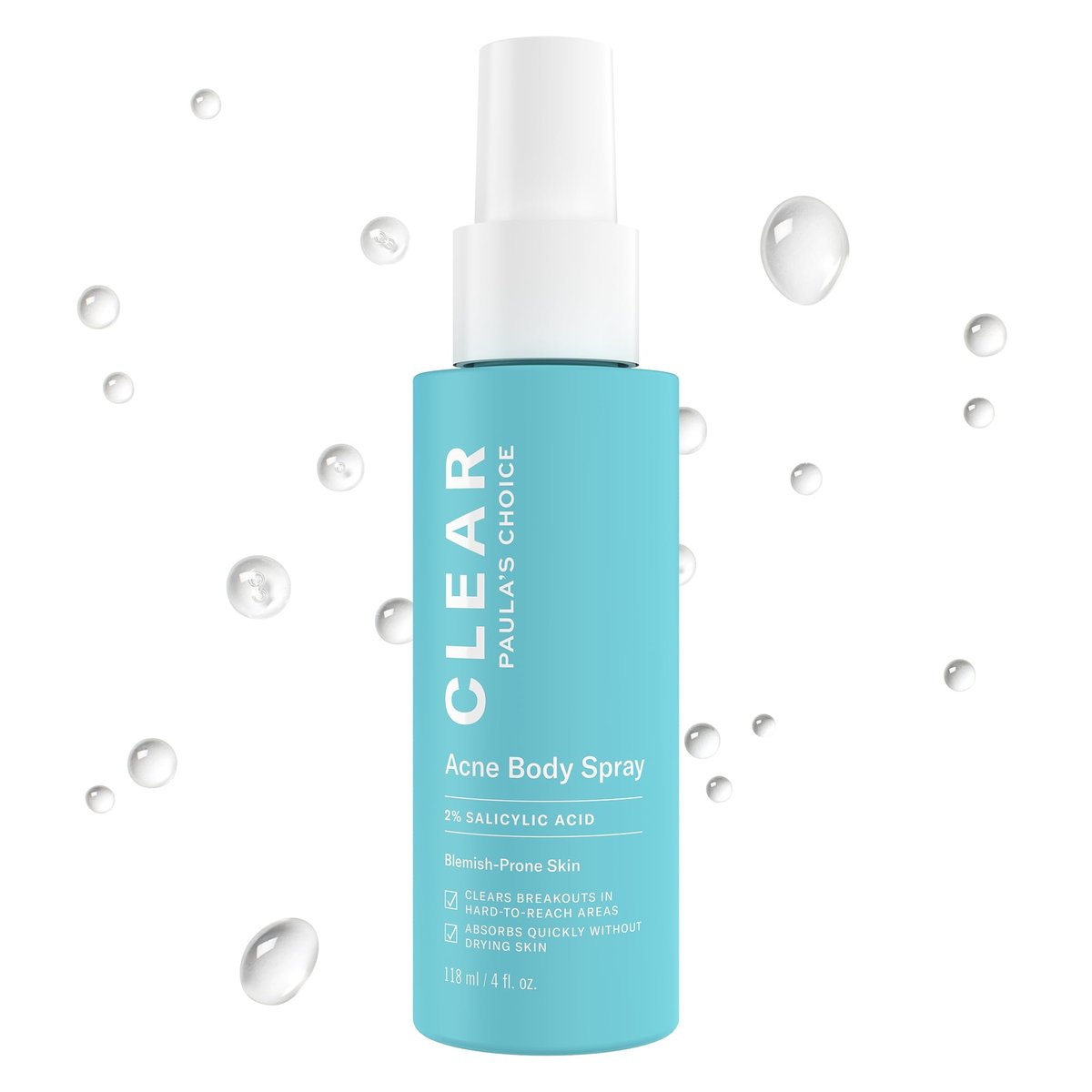 Paula's Choice CLEAR Exfoliating Back & Body Acne Spray with 2% BHA Salicylic Acid, 4 Fl Oz Avelisse