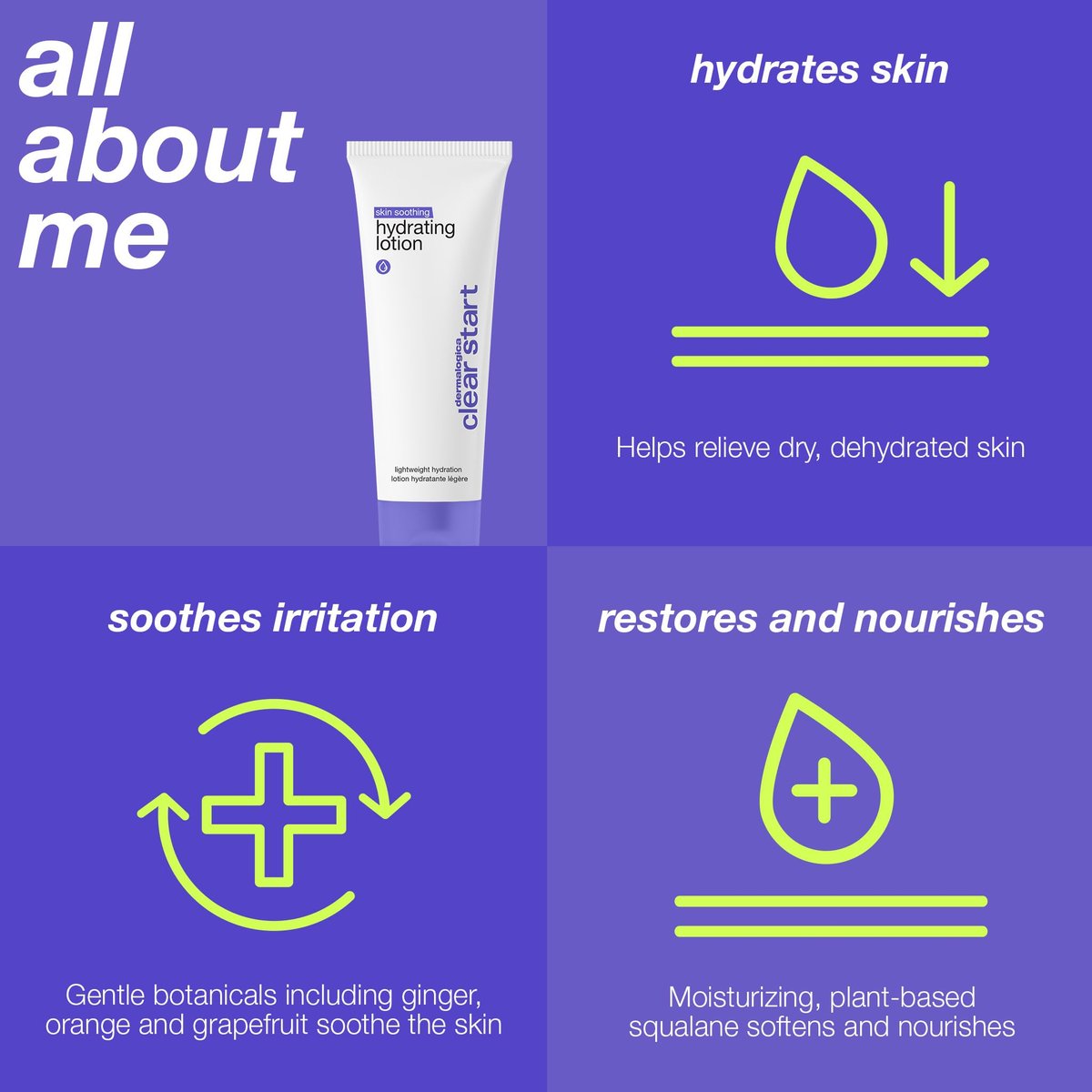 Dermalogica Clear Start Skin Soothing Hydrating Lotion – Lightweight Moisturizer for Dry & Sensitive Skin with Hyaluronic Acid & Squalane Avelisse