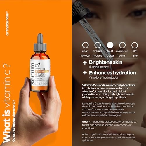 Artnaturals Anti-Aging Vitamin C Serum with Hyaluronic Acid and Vitamin E – 20% Vitamin C, 1 Fl Oz - görsel 13