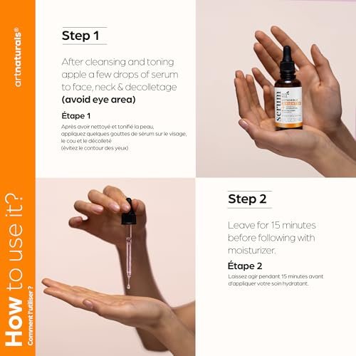 Artnaturals Anti-Aging Vitamin C Serum with Hyaluronic Acid and Vitamin E – 20% Vitamin C, 1 Fl Oz - görsel 9