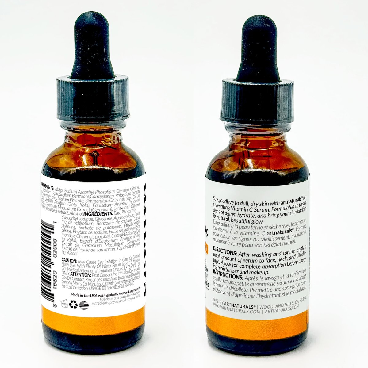 Artnaturals Anti-Aging Vitamin C Serum with Hyaluronic Acid and Vitamin E – 20% Vitamin C, 1 Fl Oz - görsel 4