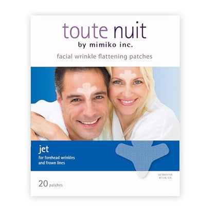 Toute Nuit Wrinkle Patches – Jet – Face Tape for Forehead and Large Frown Lines – Hypoallergenic Anti Wrinkle Patches – 20 Count, Made in USA Avelisse