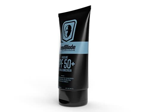 HeadBlade HeadLube SPF 50 Men's Lotion and Sunscreen - No Greasiness, Sweat Resistant, Formulated for Face, Body & Scalps - Water Resistant for 80 Minutes, 5 fl oz - görsel 4