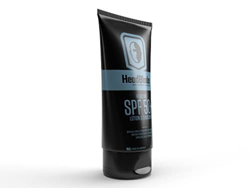 HeadBlade HeadLube SPF 50 Men's Lotion and Sunscreen - No Greasiness, Sweat Resistant, Formulated for Face, Body & Scalps - Water Resistant for 80 Minutes, 5 fl oz - görsel 3