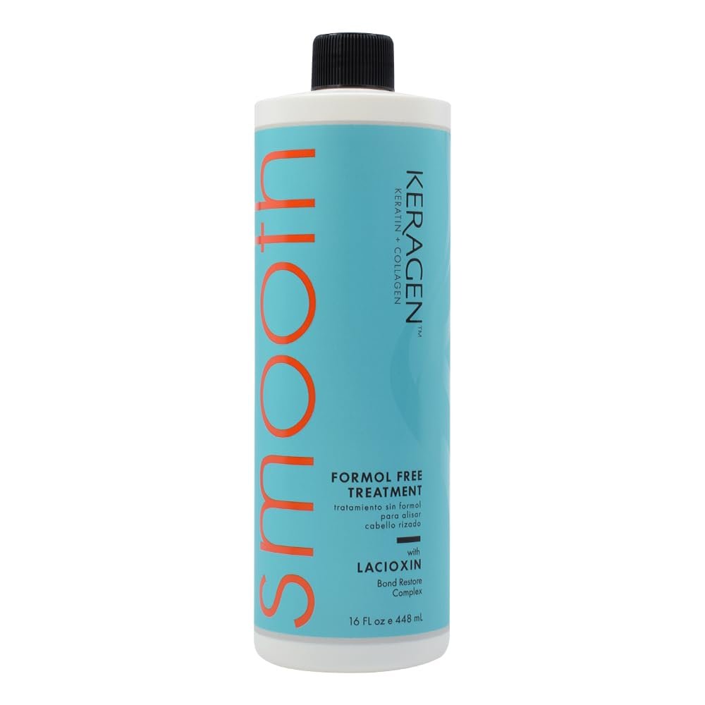 Keragen Brazilian Keratin Smoothing Treatment - Formaldehyde-Free Blowout for Frizzy, Dry, or Damaged Hair - Smooth, Silky Results - Fine to Medium Hair - 16 Oz Avelisse