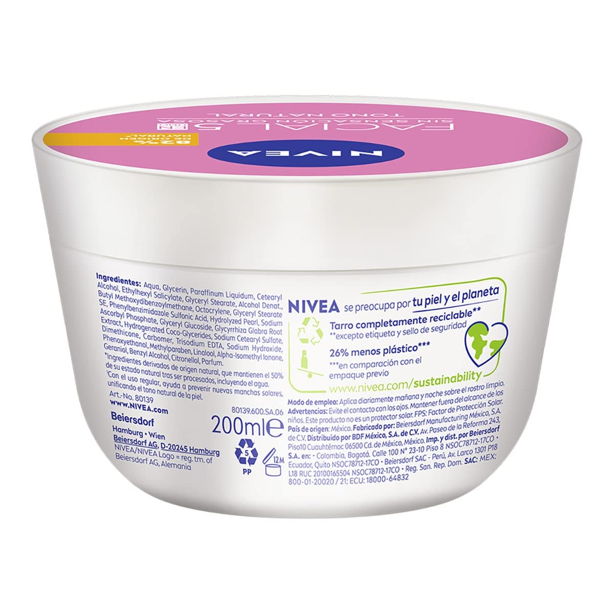 NIVEA Aclaradora Natural Moisturizing Cream - 1 Fl Oz Avelisse