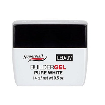 Supernail Pure White LED/UV Builder Gel for Nail Enhancement - 0.5 fl oz