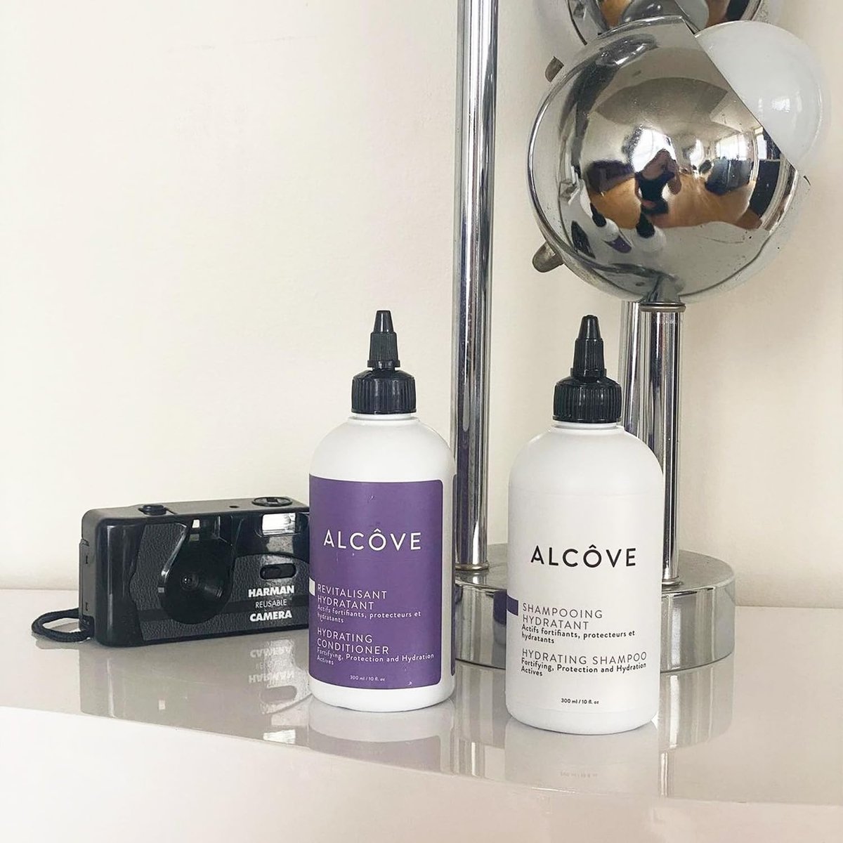 Alcôve Hydrating Shampoo & Conditioner Duo – Sulfate-Free, Moisturizing with Evening Primrose Oil, Mango Extract & Argan Oil – Anti-Frizz, Color-Safe – 10 oz Each Avelisse