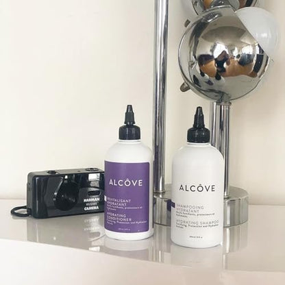 Alcôve Hydrating Shampoo & Conditioner Duo – Sulfate-Free, Moisturizing with Evening Primrose Oil, Mango Extract & Argan Oil – Anti-Frizz, Color-Safe – 10 oz Each Avelisse