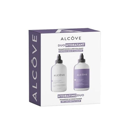 Alcôve Hydrating Shampoo & Conditioner Duo – Sulfate-Free, Moisturizing with Evening Primrose Oil, Mango Extract & Argan Oil – Anti-Frizz, Color-Safe – 10 oz Each Avelisse