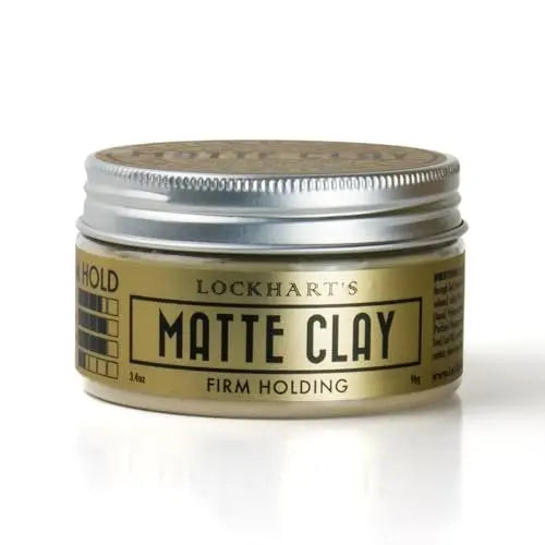 Lockhart’s Classic Matte Clay - Handcrafted Pomade For Men - Medium/Firm Hold, Natural Matte Finish - Made With Kaolin & Beeswax (3.4 oz) Avelisse