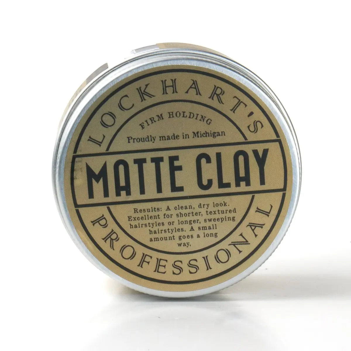 Lockhart’s Classic Matte Clay - Handcrafted Pomade For Men - Medium/Firm Hold, Natural Matte Finish - Made With Kaolin & Beeswax (3.4 oz) Avelisse