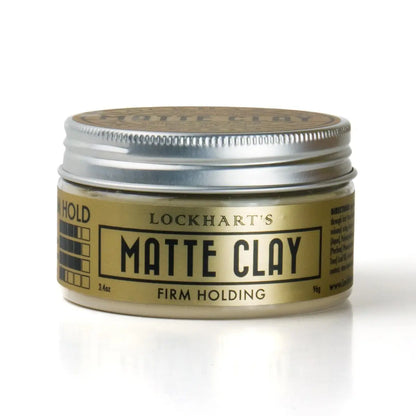 Lockhart’s Classic Matte Clay - Handcrafted Pomade For Men - Medium/Firm Hold, Natural Matte Finish - Made With Kaolin & Beeswax (3.4 oz) Avelisse