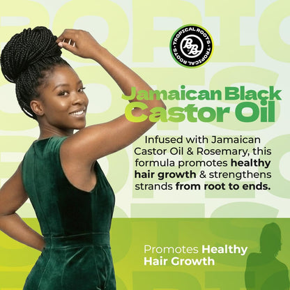 Bronner Brothers Tropical Roots Black Castor Oil with Rosemary, 5 Fl Oz - Nourishing Hair Treatment Oil Avelisse