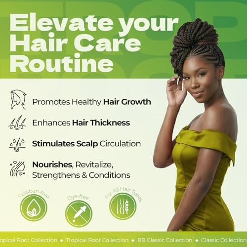 Bronner Brothers Tropical Roots Black Castor Oil with Rosemary, 5 Fl Oz - Nourishing Hair Treatment Oil Avelisse