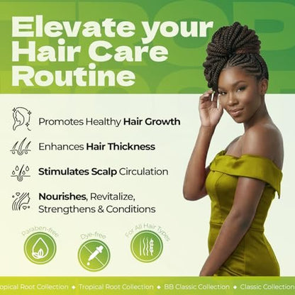 Bronner Brothers Tropical Roots Black Castor Oil with Rosemary, 5 Fl Oz - Nourishing Hair Treatment Oil Avelisse