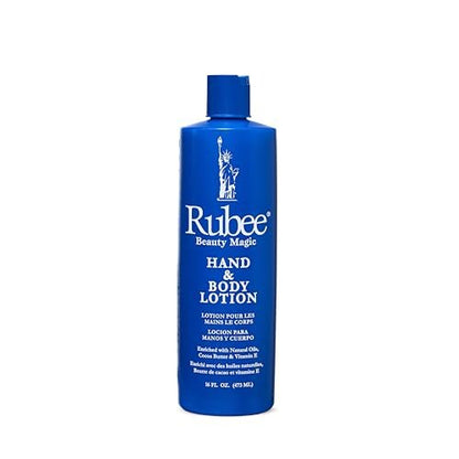 RUBEE Body & Hand Lotion - Pack of 2 Non-Greasy Cacao Butter Lotion for Extremely Dry Skin - 16 oz Each - Vitamin E Moisturizer for Women & Men Avelisse