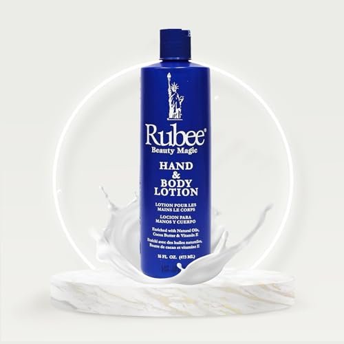 RUBEE Body & Hand Lotion - Pack of 2 Non-Greasy Cacao Butter Lotion for Extremely Dry Skin - 16 oz Each - Vitamin E Moisturizer for Women & Men Avelisse