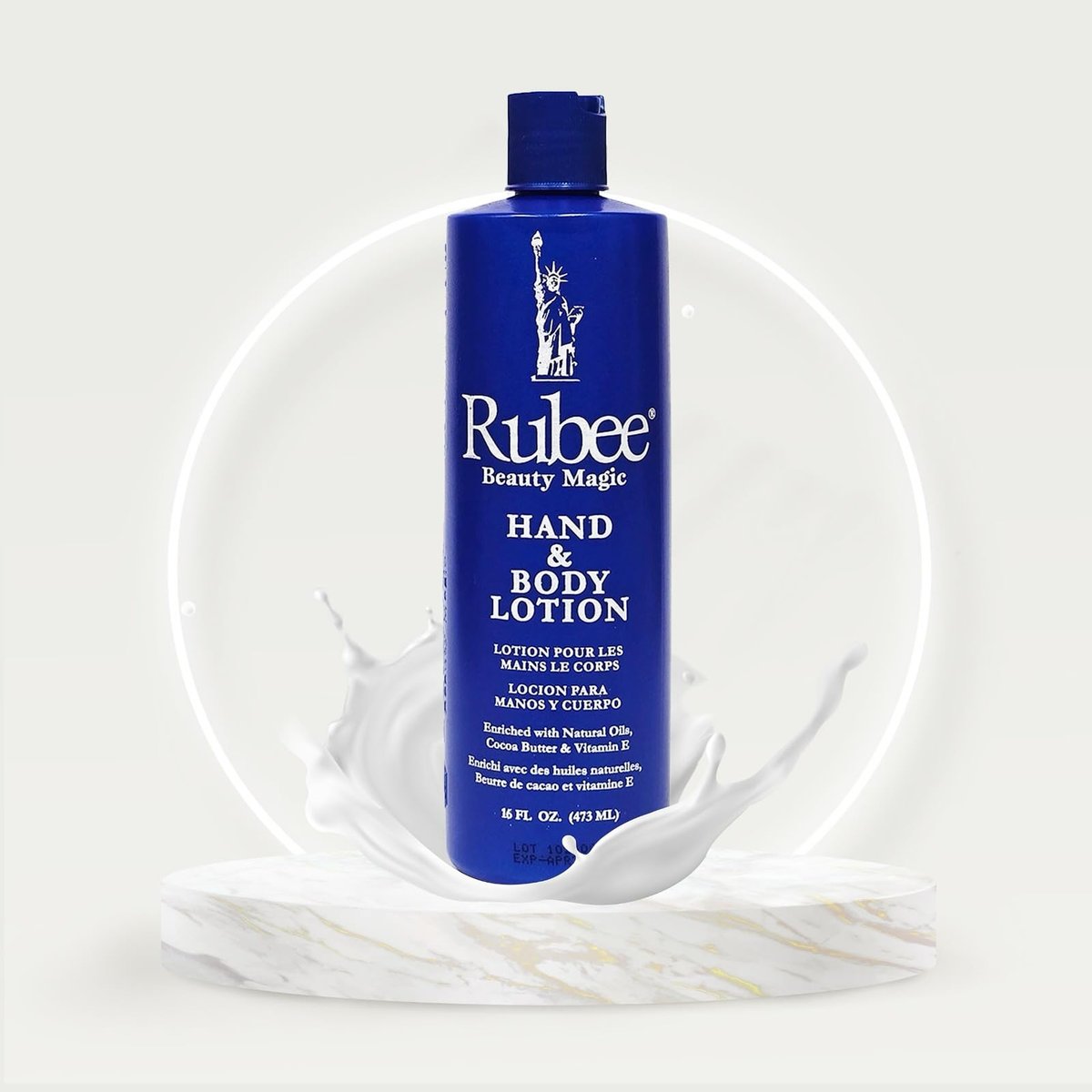 RUBEE Body & Hand Lotion - Pack of 2 Non-Greasy Cacao Butter Lotion for Extremely Dry Skin - 16 oz Each - Vitamin E Moisturizer for Women & Men Avelisse