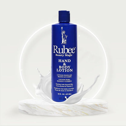 RUBEE Body & Hand Lotion - Pack of 2 Non-Greasy Cacao Butter Lotion for Extremely Dry Skin - 16 oz Each - Vitamin E Moisturizer for Women & Men Avelisse