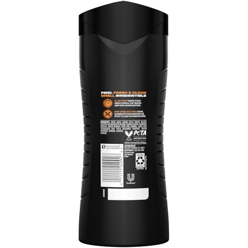 AXE Dark Temptation Body Wash, 3-Pack, 16 Fl Oz Each - Refreshing Chocolate Scent for Men Avelisse