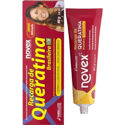 NOVEX Keratin Recharge Leave-In Conditioner – Reconstructive Keratin, Frizz Control & Damage Repair (1.4 oz, Pack of 2) Avelisse