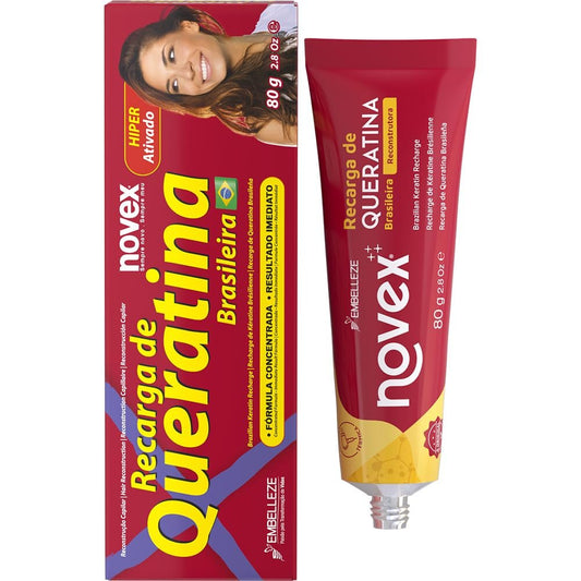 NOVEX Keratin Recharge Leave-In Conditioner – Reconstructive Keratin, Frizz Control & Damage Repair (1.4 oz, Pack of 2) Avelisse