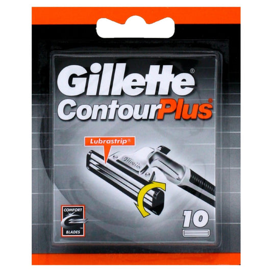 Gillette Contour Plus Razor Blade Cartridges - 10 Pack for Smooth Shave Avelisse